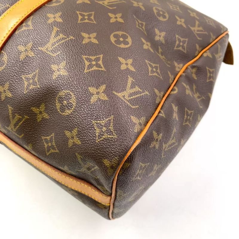 Louis Vuitton Flannery 45 Monogram Leather × PVC Brown Shoulder Bag Gold M51115