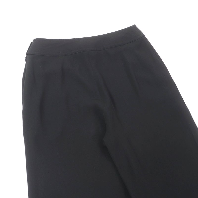 CHANEL Vintage 98P P10254 Coco Mark Buttoned Pants Slacks Bottoms Black 36 Made