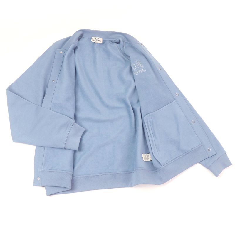 Hermes 24SS Jeu Dadresse Lamb Leather Patch Serie Button Stajan Blouson Jacket