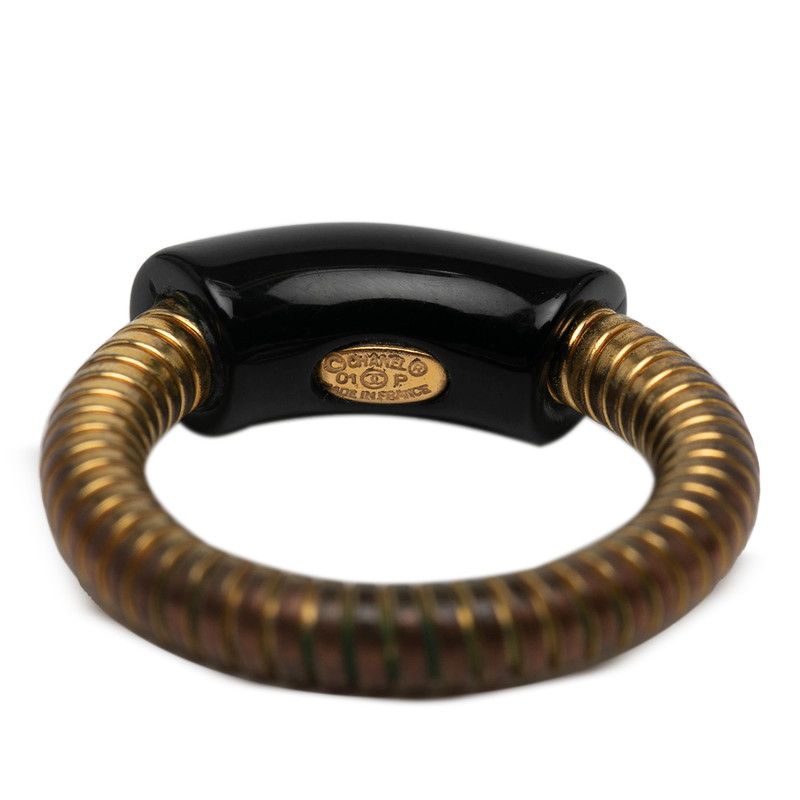 Chanel Logo Gold Black Plated Ladies Chanel