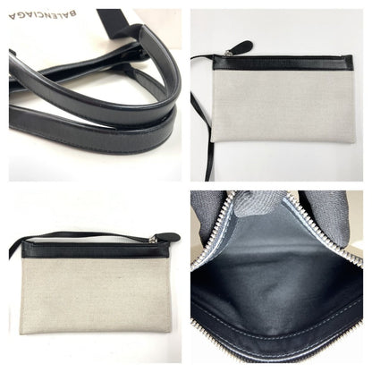 Balenciaga Navy Cabas S Canvas Handbag Tote Bag 339933 1081 a 00213 White