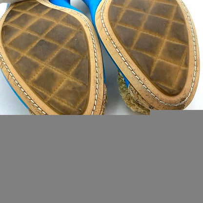 Chanel Ballet Shoes Ec21062 Blue Beige Camellia