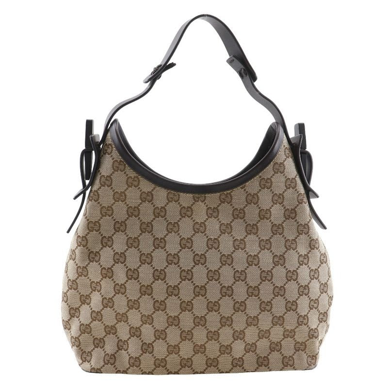 Gucci Semi Shoulder 1669 GG Canvas Brown Women's Shoulder Bag