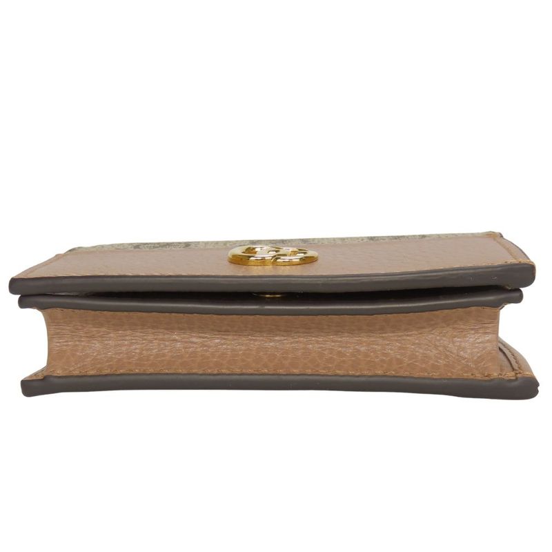 Polar Gucci Bifold Wallet 658610 GG Marmont GG Supreme Canvas Leather Dusting