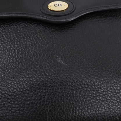 Dior Christian Dior CD Logo Vintage One Handle Calf Black Ladies Handbag