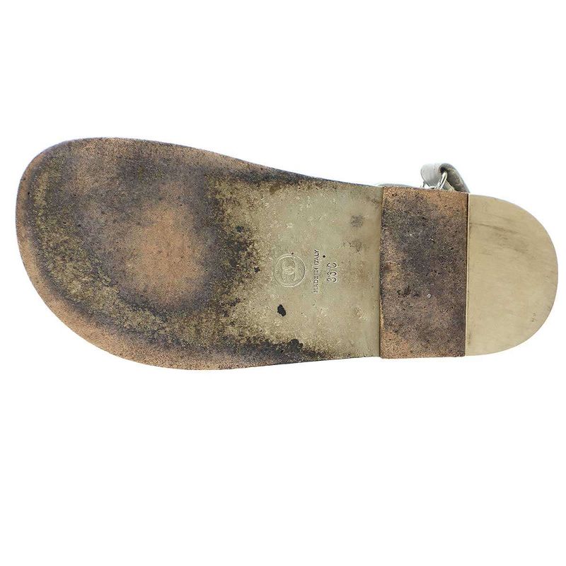 Chanel Footbed Coco Mark Sandals 0 G35927 Silver Grayish 36c