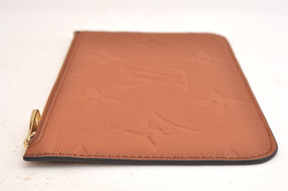 Louis Vuitton Monogram Empreinte Neverfull Pouch Wallet Brown LV 3397n