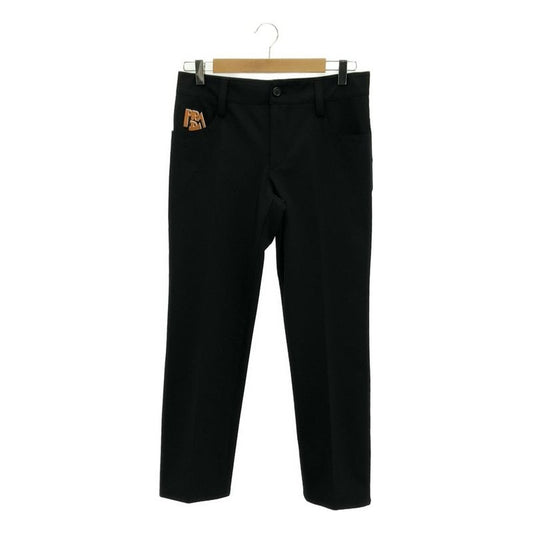 Prada Logo Rubber Patch Slacks S Black