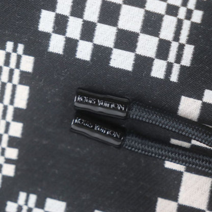  Louis Vuitton Hkb90w Damier Hooded Zip-up Jacket Black White 44 Made In Italy