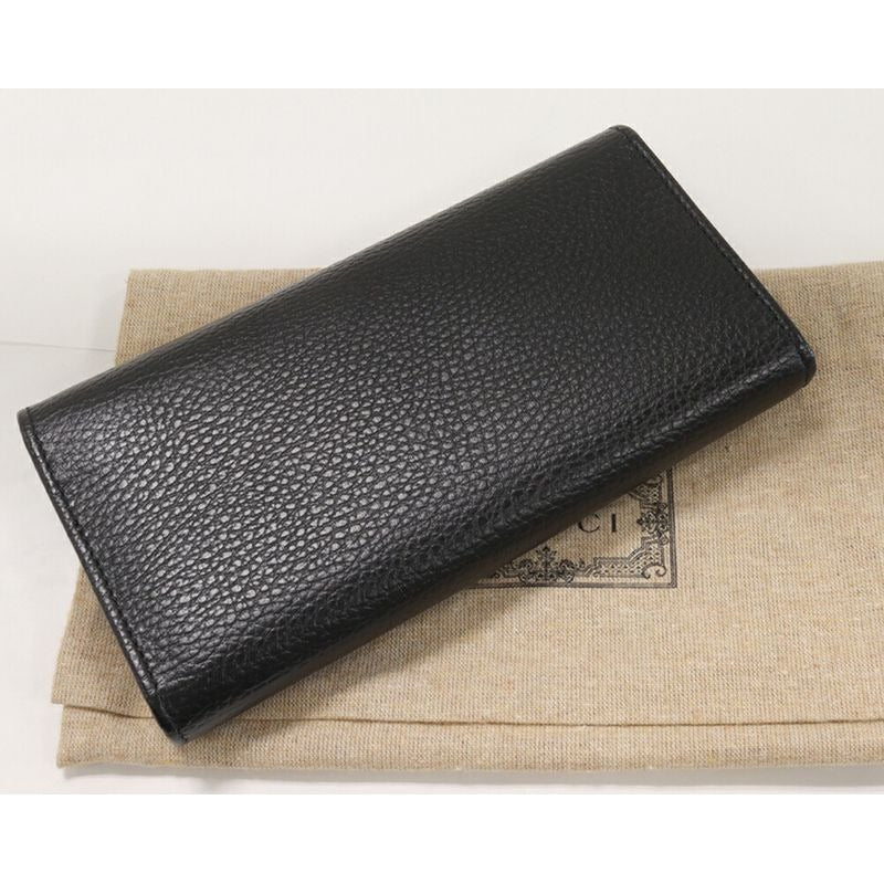 Gucci Long Zipper Wallet With Coin Purse GG Marmont Continental In Calf — view 2