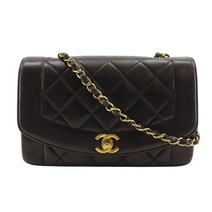 Chanel Diana Flap 22 Chain Shoulder Matelasse A01164 Lambskin Black Ladies