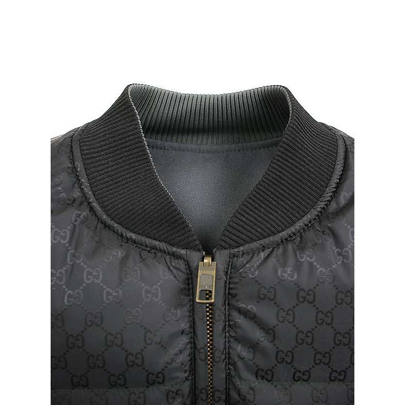 Gucci 24 SS Cotton Canvas Reversible Goose Down Vest Gray 50 Z8 Bq0 — view 5