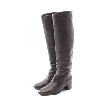 Hermes Boots Leather Brown 35