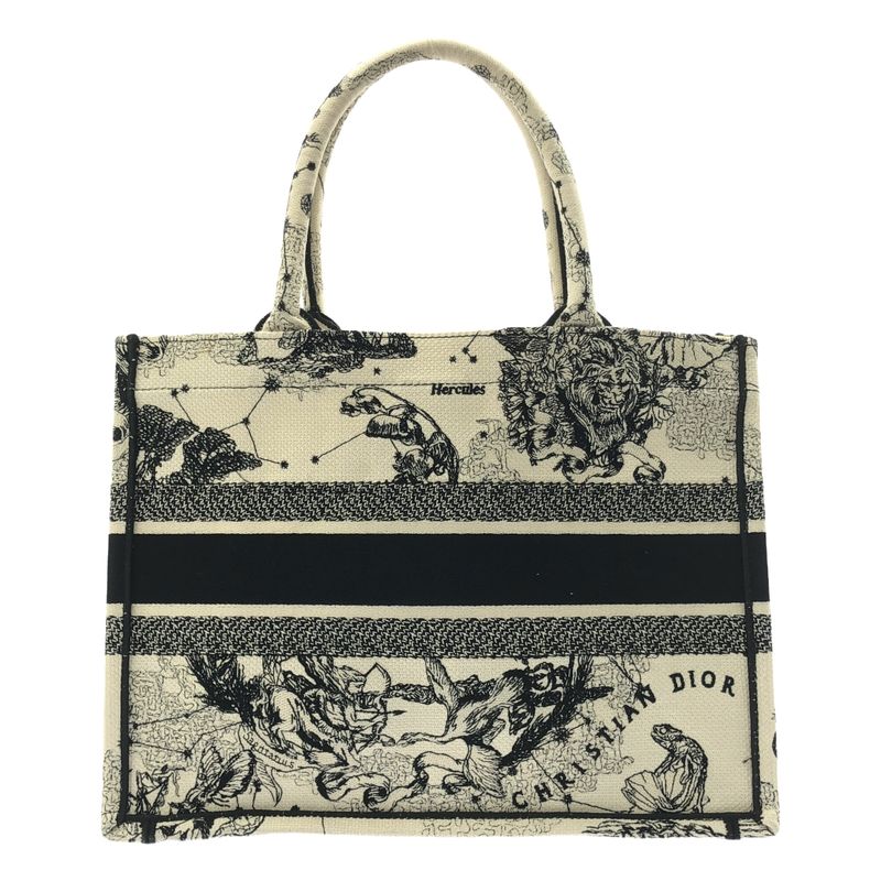 Christian DIOR - Dior Zodiac Book Tote Bag Medium Canvas - White - Women