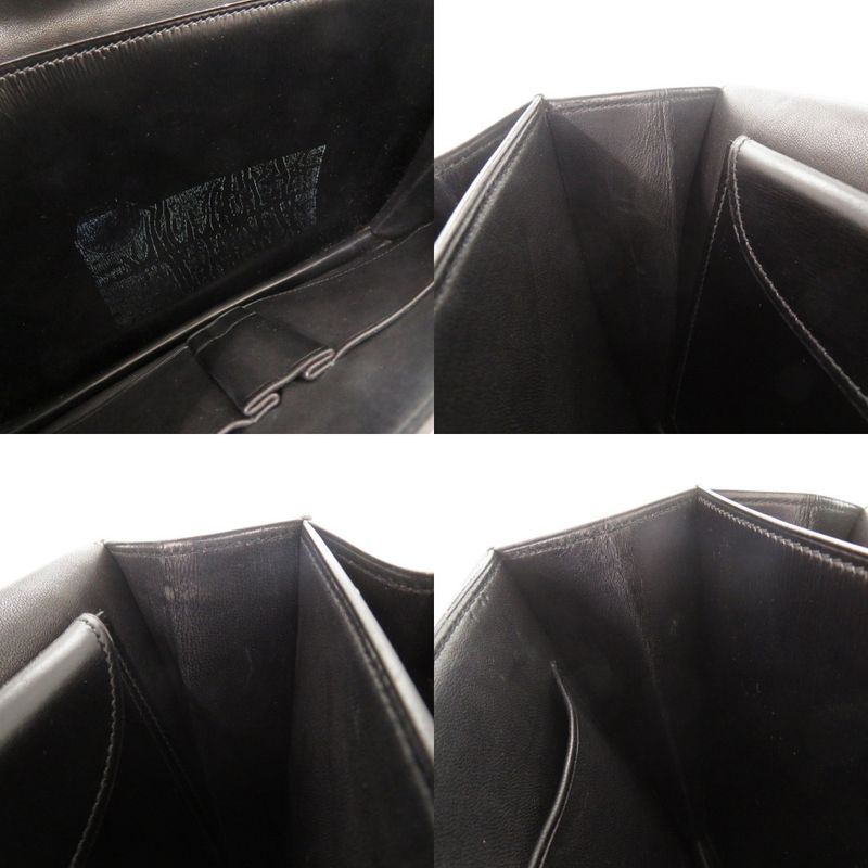 Hermes Vintage Leather Black Handbag Black 1126 Hermes