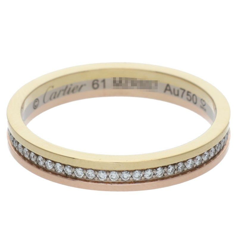 Cartier Vendome Louis Cartier 18K Yellow Gold Diamond Ring Men's 61 21