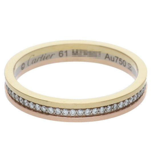 Cartier Vendome Louis Cartier 18K Yellow Gold Diamond Ring Men's 61 21