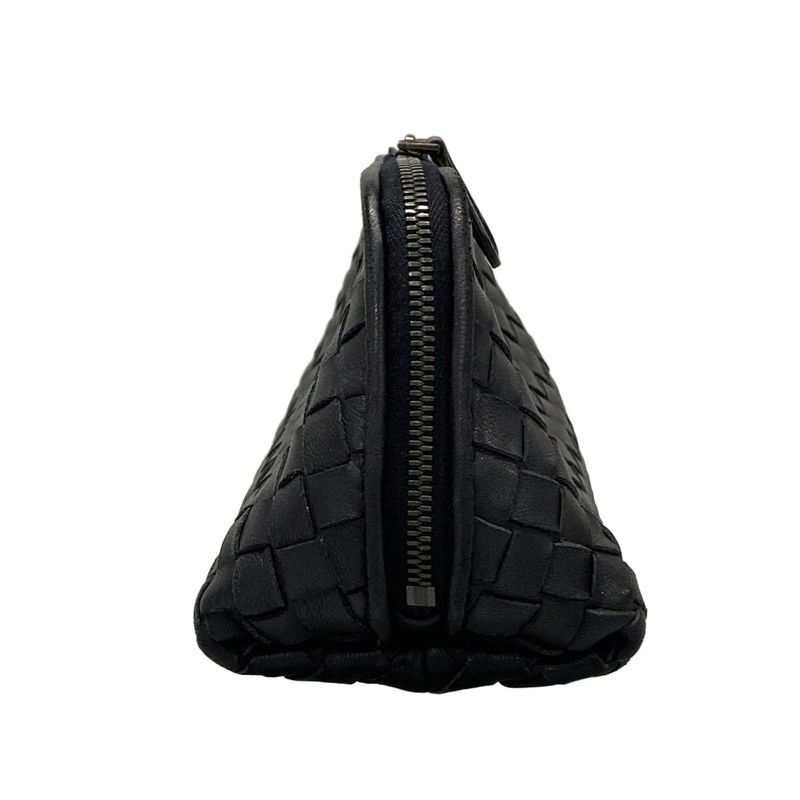 Bottega Veneta Pouch Intrecciato Black Leather