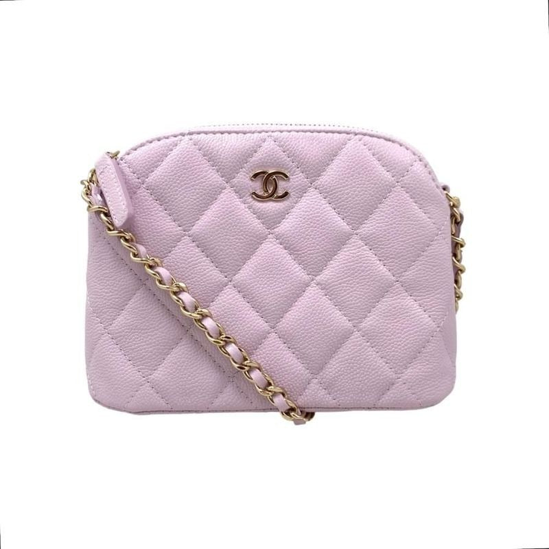 Chanel Shoulder Bag Mini Chain Wallet Ap4000 Quilted Caviar Leather
