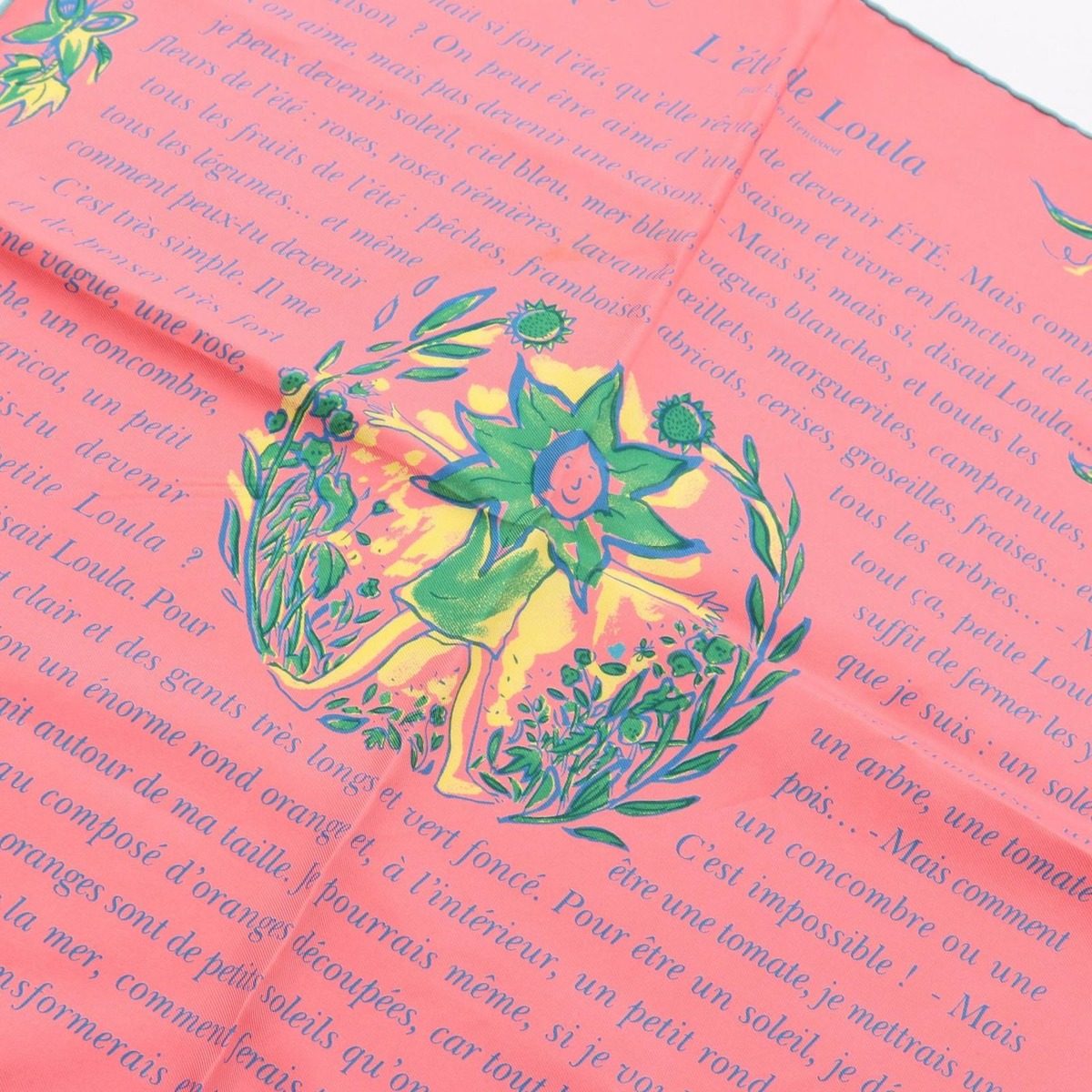 Hermes Scarf Petit Carre 45 L'ete de Loula Silk — view 8