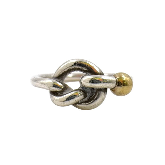 Tiffany & Co Love Knot Yellow Gold Silver Ring