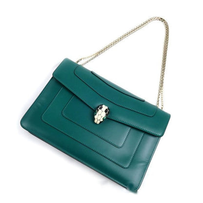 Bvlgari Serpenti Forever Chain Shoulder Bag Green