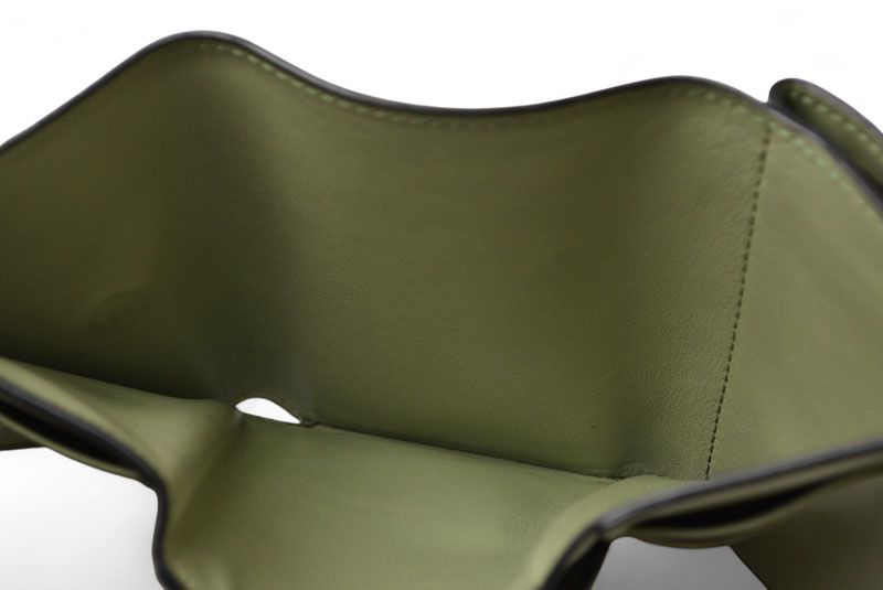 Loewe Wallet Loewe Trifold Mini Wallet Anagram Trifold Green Rosemary