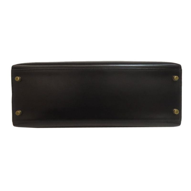 Hermes Kelly 32 Outer Stitch Gold Hardware Handbag Box Calf Women