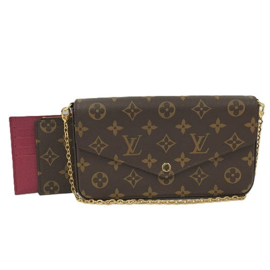 Louis Vuitton Pochette Felicie Chain Shoulder Bag Monogram