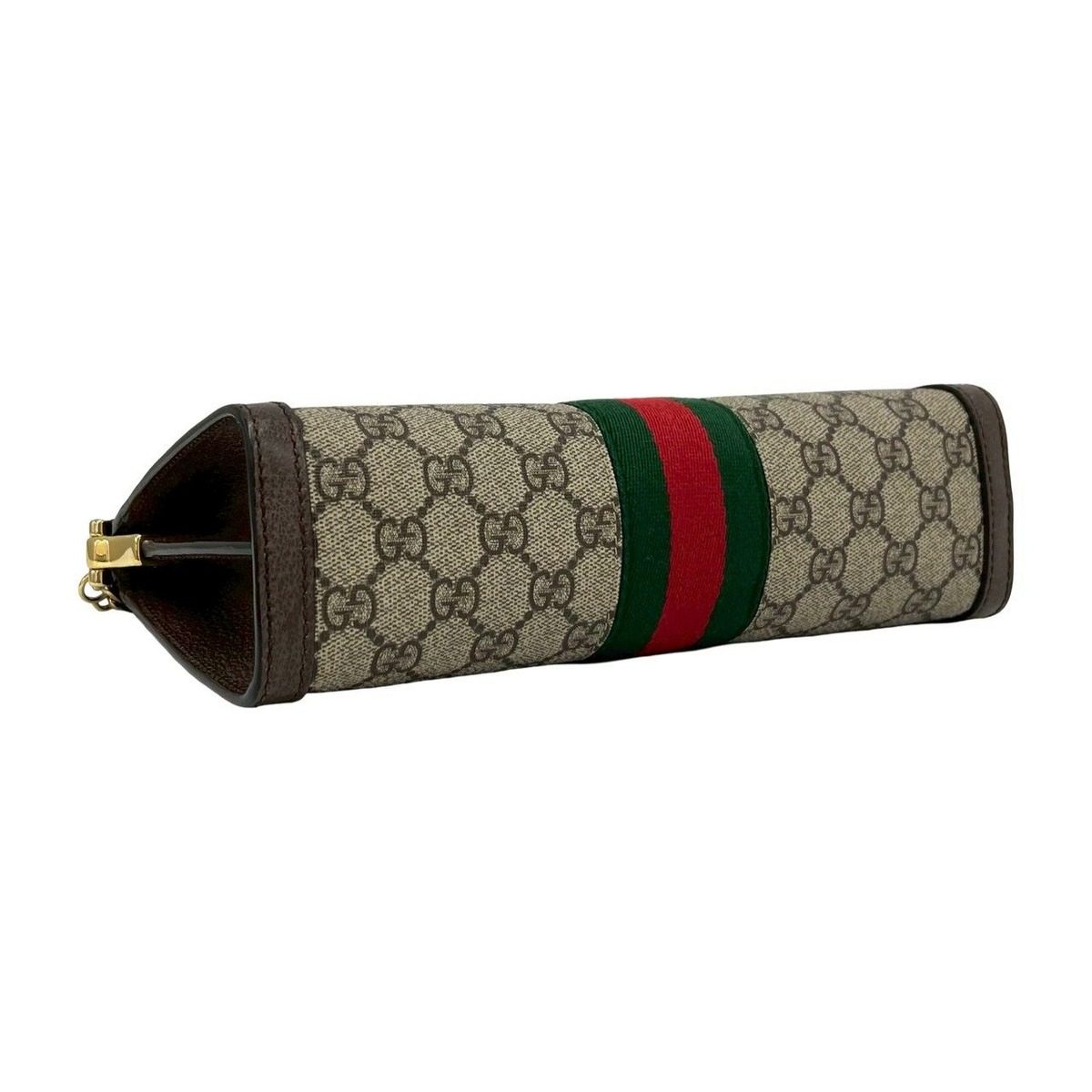 Gucci Ophidia Sherry Line GG Logo Leather Chain Shoulder Bag Pochette Brown — view 7