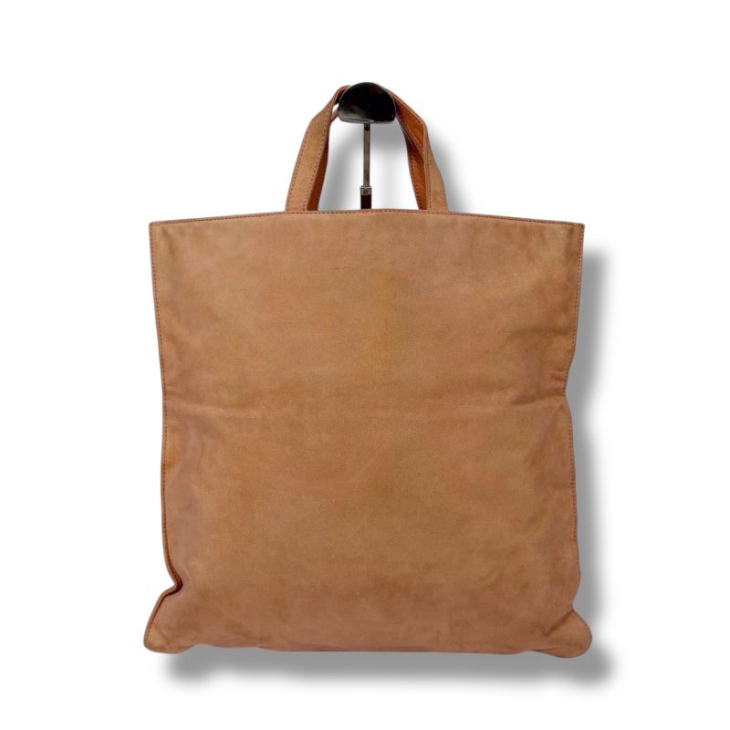 Loewe Anagram Logo Mini Tote Handbag Pink Beige Lame Metallic