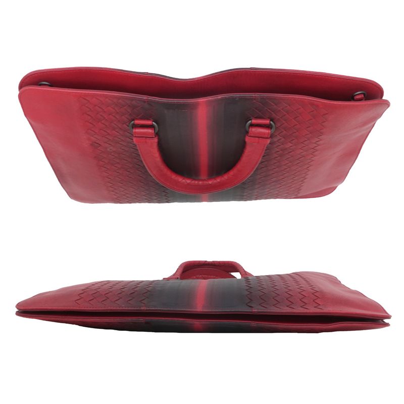 Bottega Veneta Tote Bag Hand Intrecciato Gradient Business Red Men's