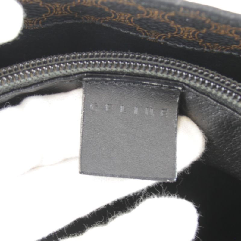 Celine Macadam Pattern Dm00/2 Tote Bag Pvc/leather Brown Basic Chic