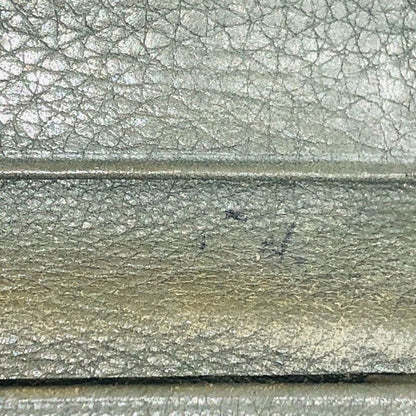 Bvlgari Bvlgari Business Card Holder Olive Leather Men's Preowned 005667