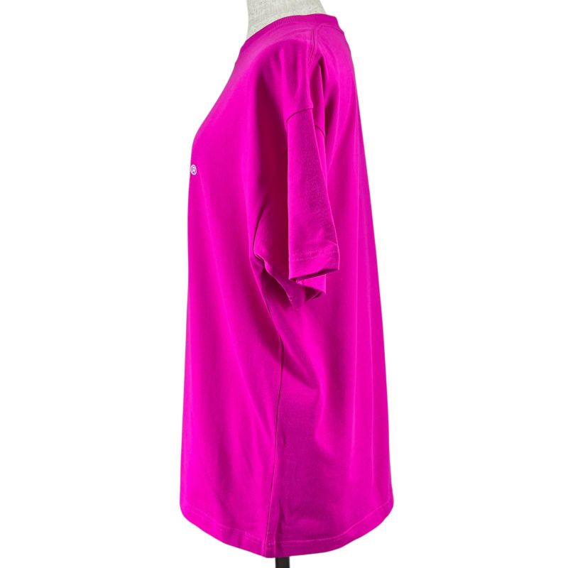 Balenciaga 612965 Logo Print Crew Neck Short Sleeve T-shirt Pink S Genuine