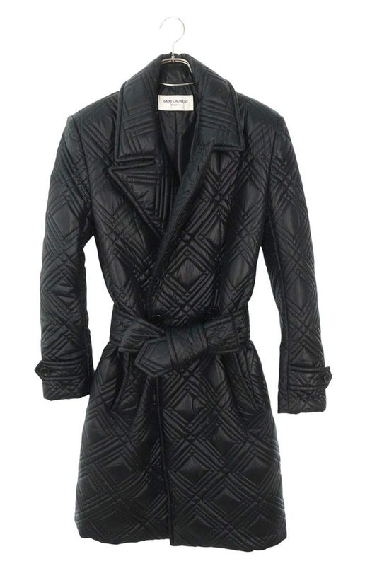 Saint Laurent Paris 661456 Y1d31 Quilted Long Coat Men 42