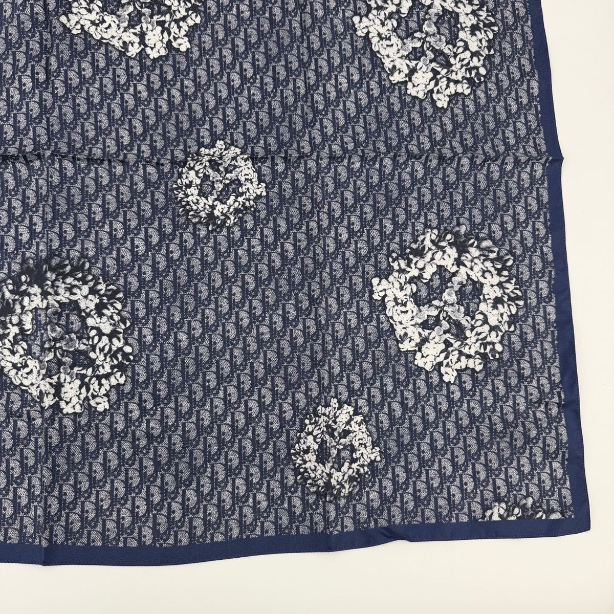 Dior Scarf Navy Silk Vintage — view 5
