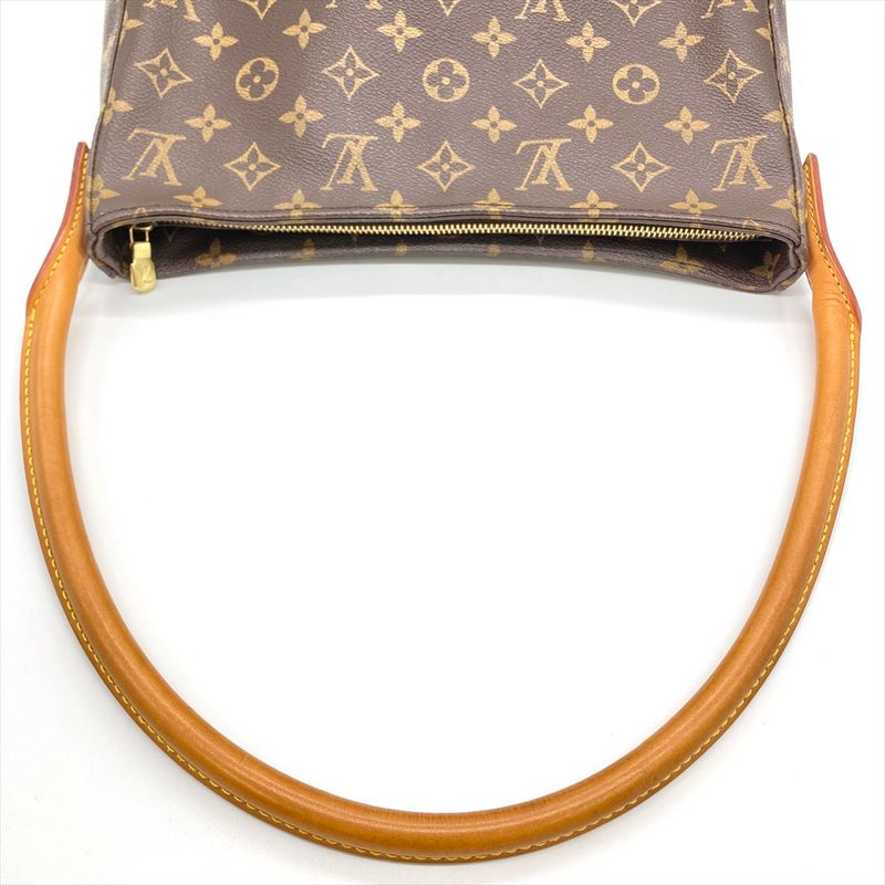 Louis Vuitton Looping GM Shoulder Bag Monogram Canvas M51145 Brown Gold