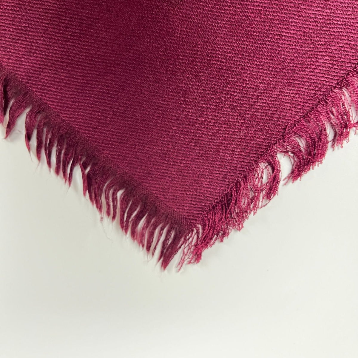 Louis Vuitton Shawl Monogram Silk Wool Red Vintage Scarf — view 11