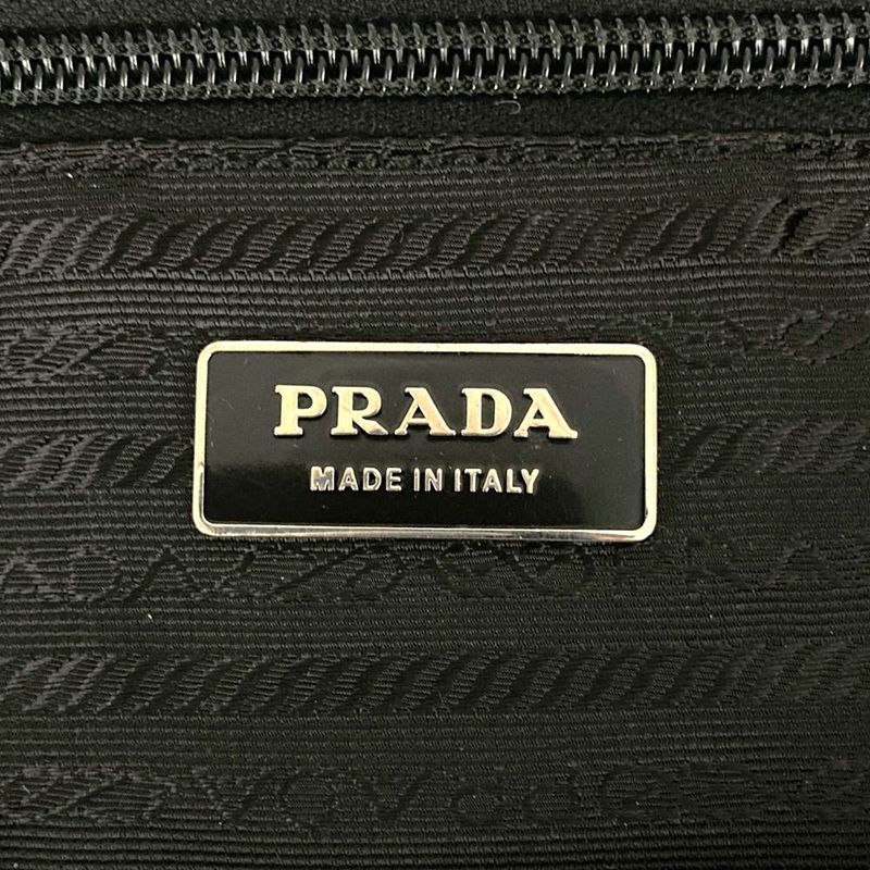 Prada Handbag Black Nylon Triangle Logo Triangle Logo Ladies Fashion Branded