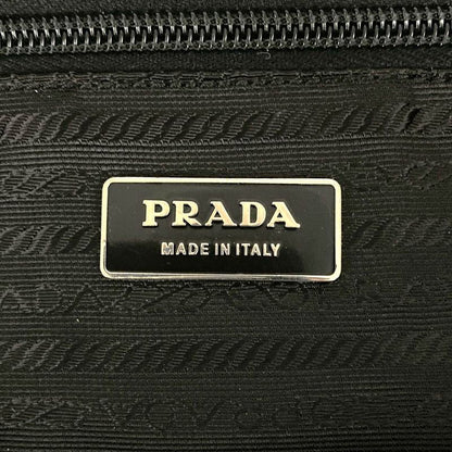 Prada Handbag Black Nylon Triangle Logo Triangle Logo Ladies Fashion Branded