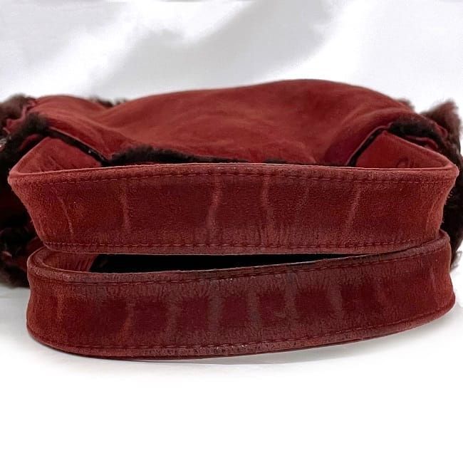 Chanel Mouton Bag Handbag Ec22957 Red Excellent Condition