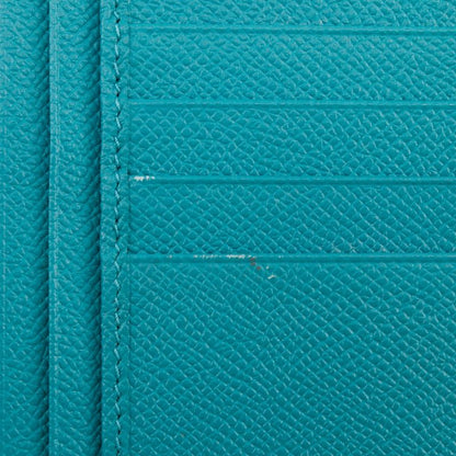 Bvlgari Leather Black/green Men's Long Wallet