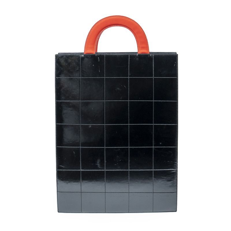 Chanel Rare Vintage Coco Mademoiselle Short Handle Print Tote Red White Black