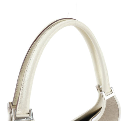 Gucci Jackie 002 Leather Canvas Handbag Tote — view 2