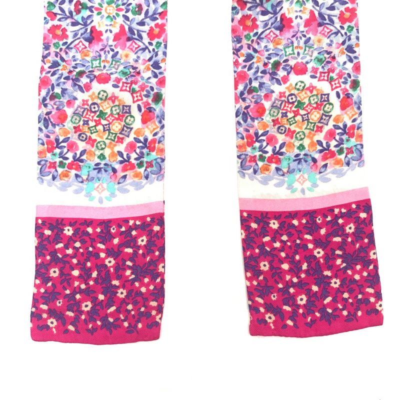 Louis Vuitton Bandeau Catania Scarf Floral Pink And Multicolor