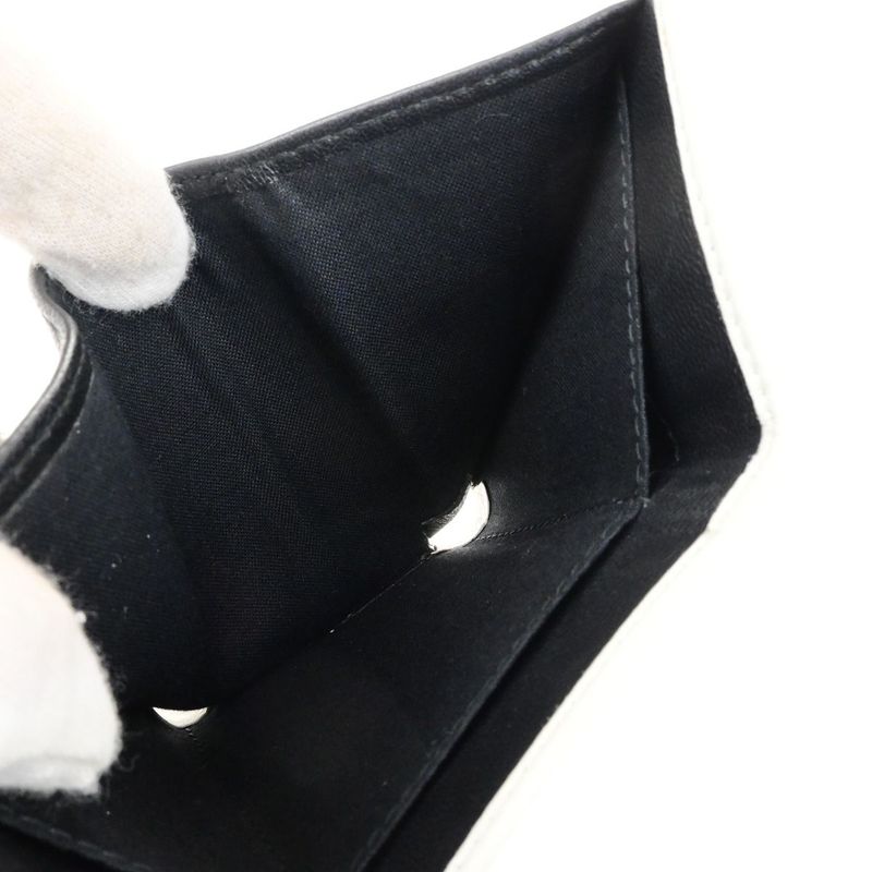 Balenciaga Trifold Wallet Compact Wallet Leather White 30ka510