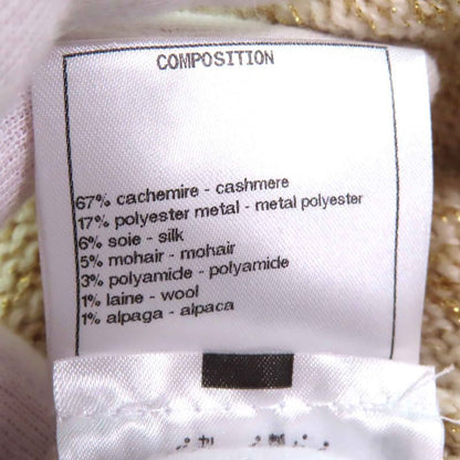 CHANEL 19A P61696 Cashmere Silk Blend Coco Mark Hardware Lame Yarn Design