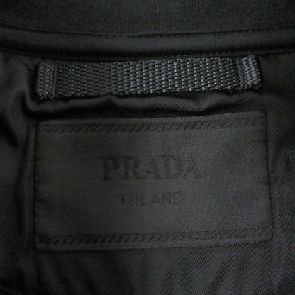 Prada 2022 Ujl096 Ferpa Double Material Switch Triangle Logo Sweatshirt Black