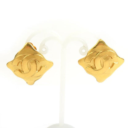 Chanel Earrings CC Logo Gold Plated